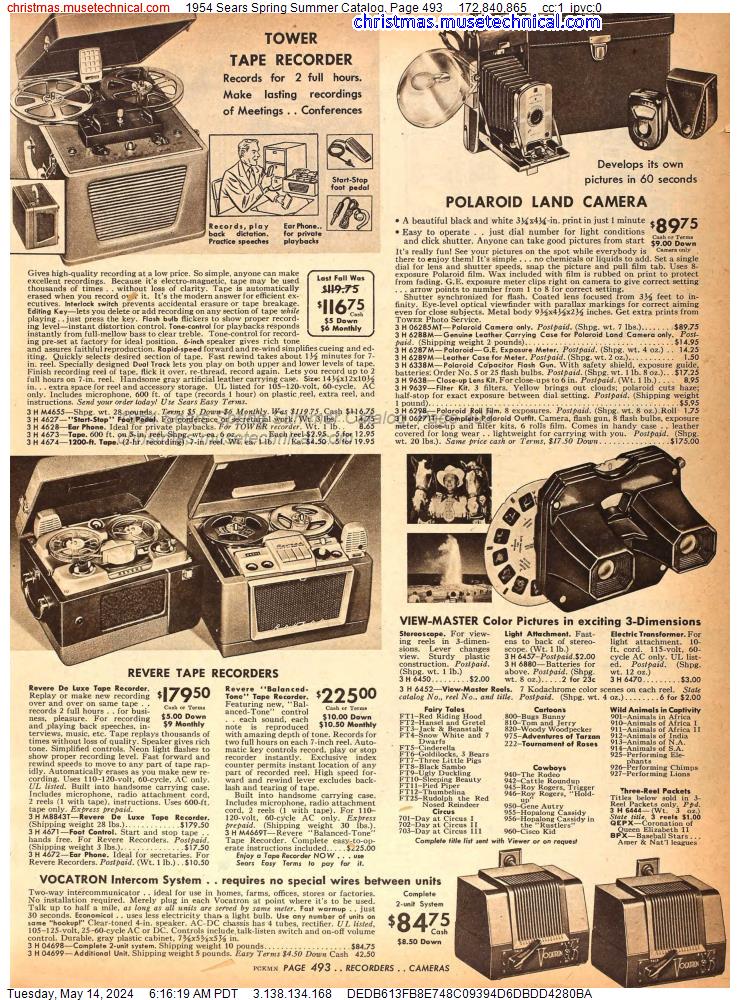 1954 Sears Spring Summer Catalog, Page 493