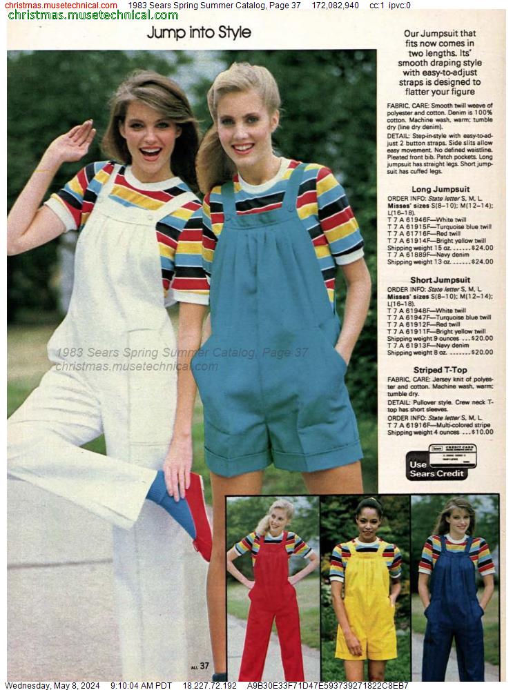 1983 Sears Spring Summer Catalog, Page 37.