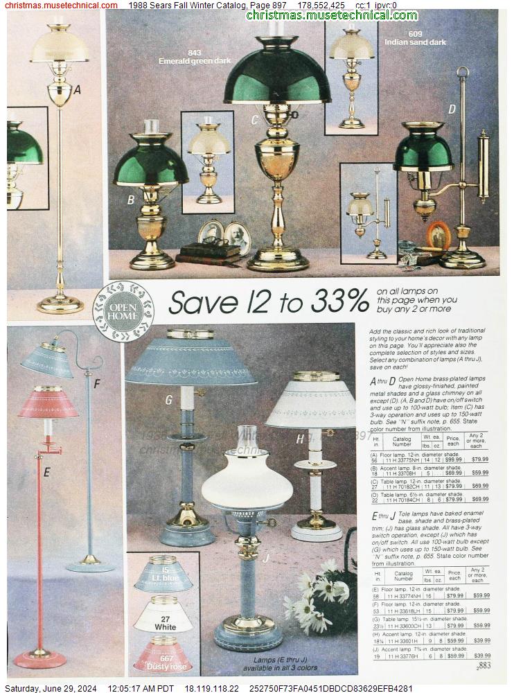 1988 Sears Fall Winter Catalog, Page 897