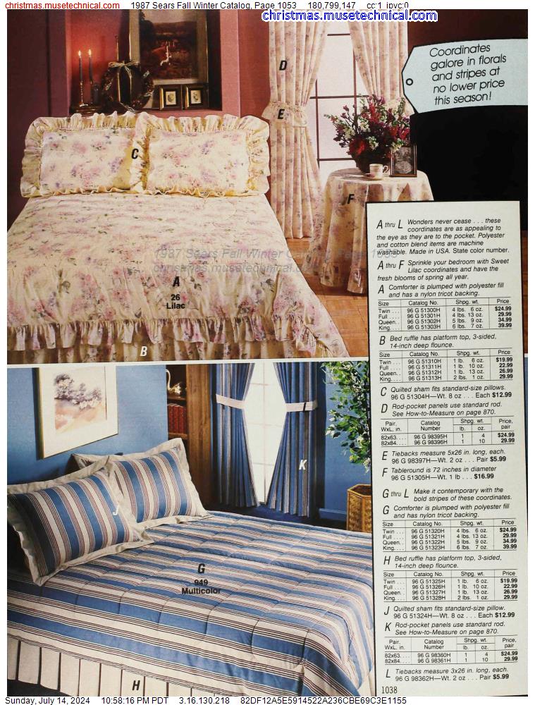 1987 Sears Fall Winter Catalog, Page 1053