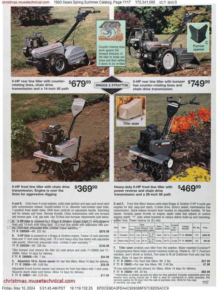 1993 Sears Spring Summer Catalog, Page 1117