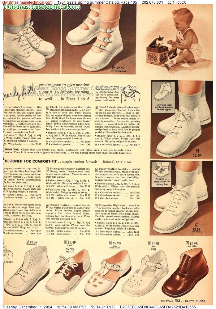 1951 Sears Spring Summer Catalog, Page 105