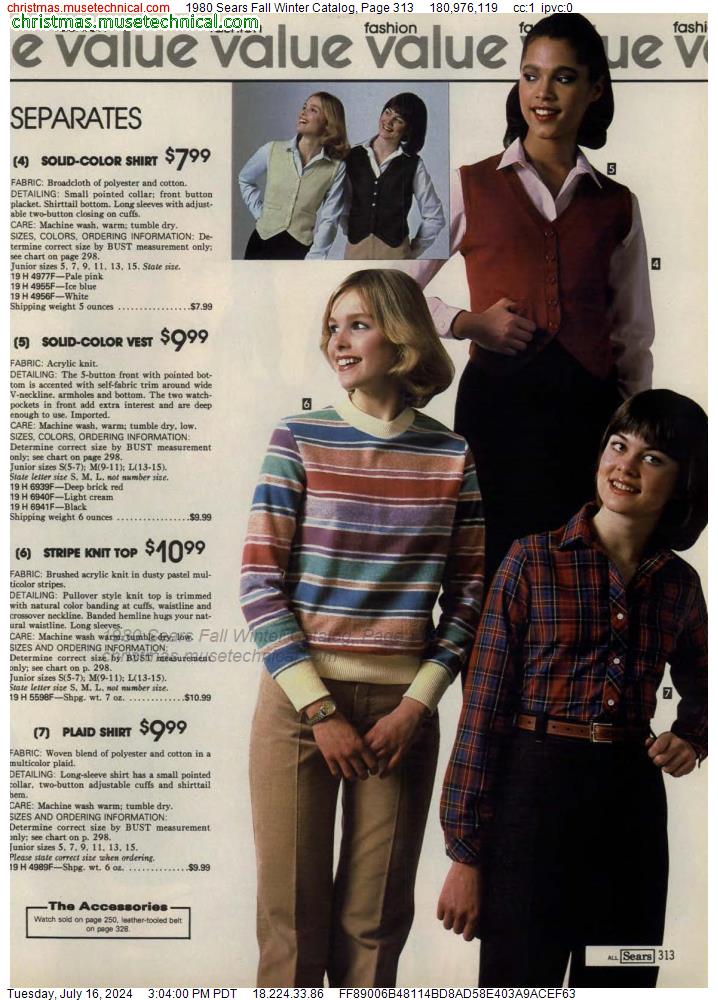 1980 Sears Fall Winter Catalog, Page 313
