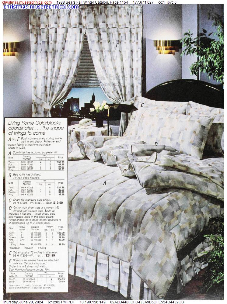 1988 Sears Fall Winter Catalog, Page 1154