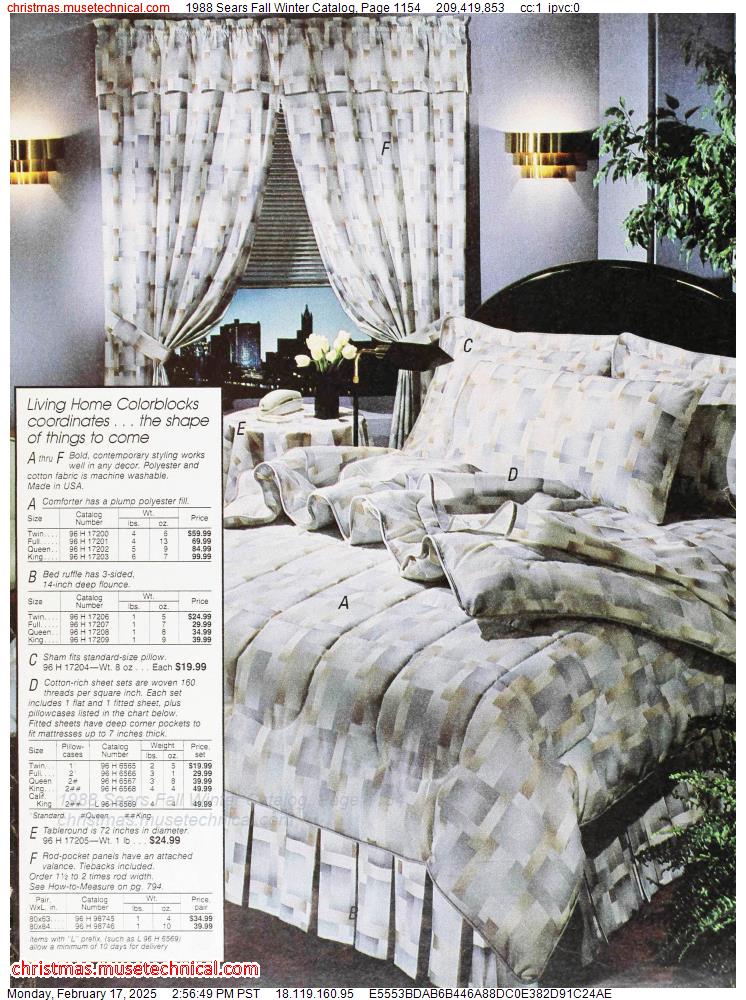 1988 Sears Fall Winter Catalog, Page 1154