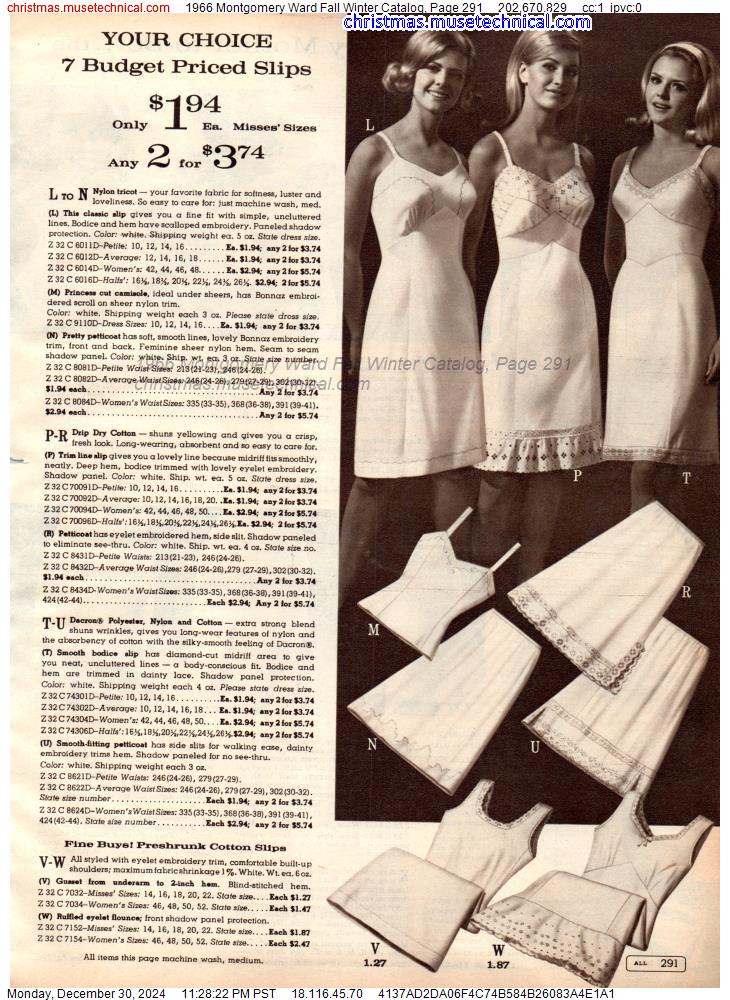 1966 Montgomery Ward Fall Winter Catalog, Page 291