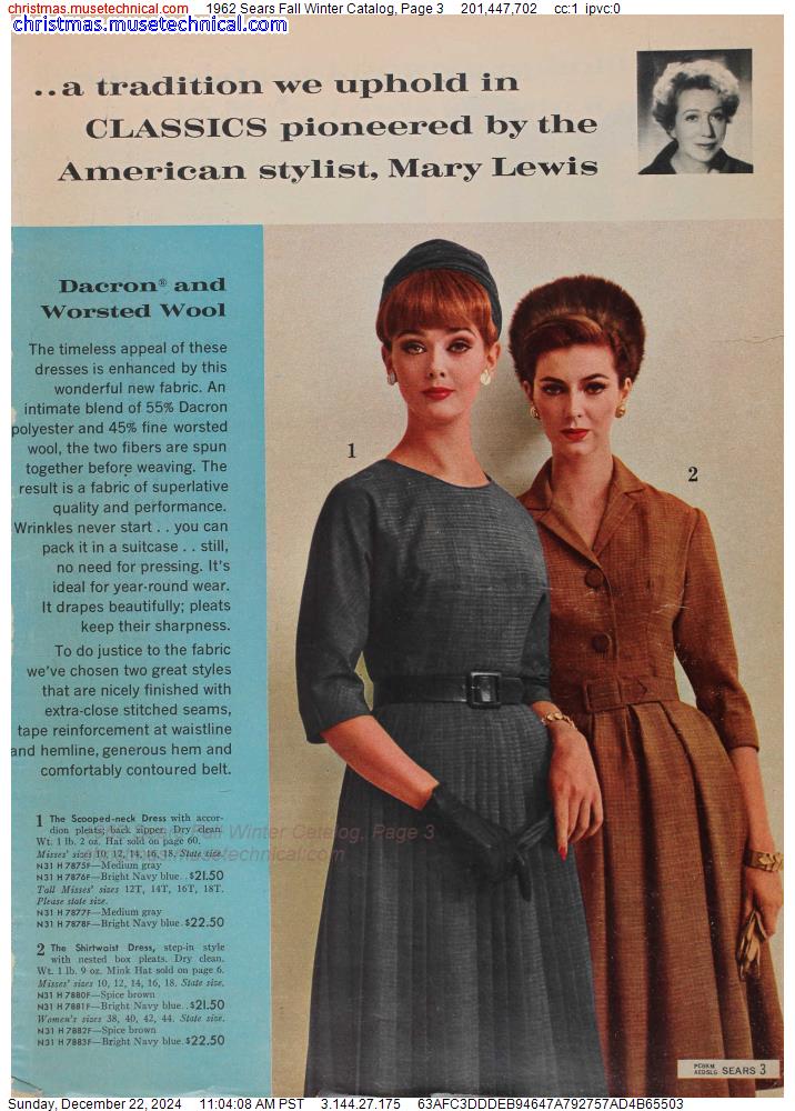 1962 Sears Fall Winter Catalog, Page 3