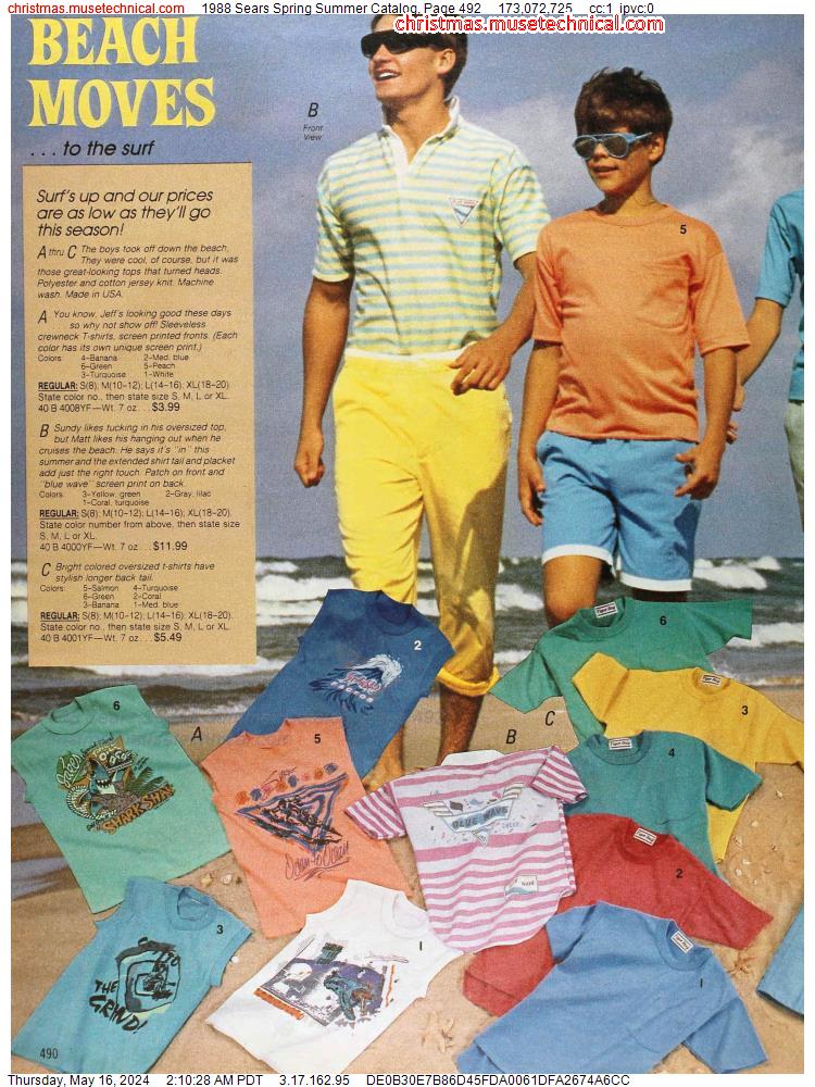 1988 Sears Spring Summer Catalog, Page 492