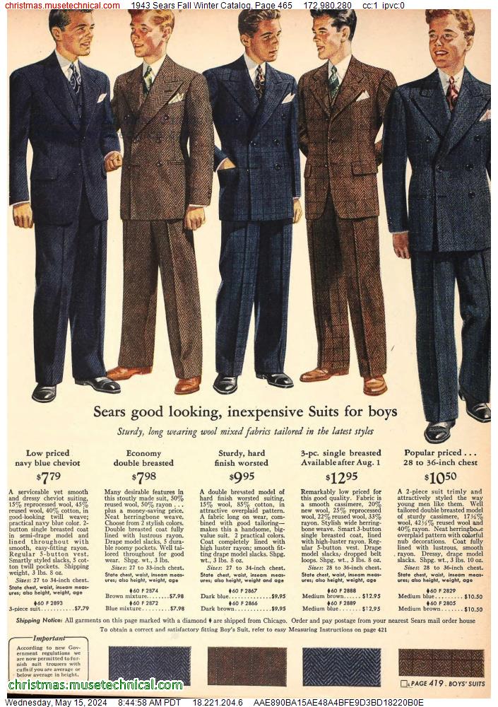 1943 Sears Fall Winter Catalog, Page 465