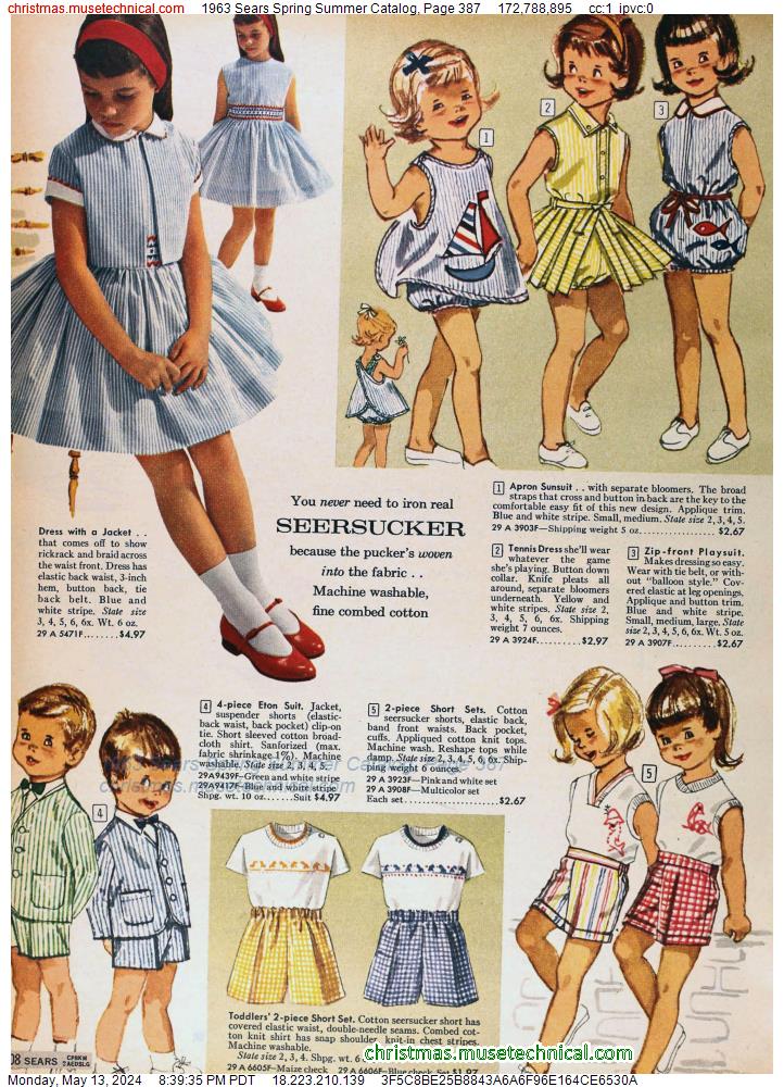 1963 Sears Spring Summer Catalog, Page 387