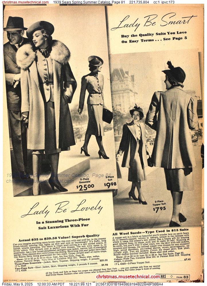1939 Sears Spring Summer Catalog, Page 81
