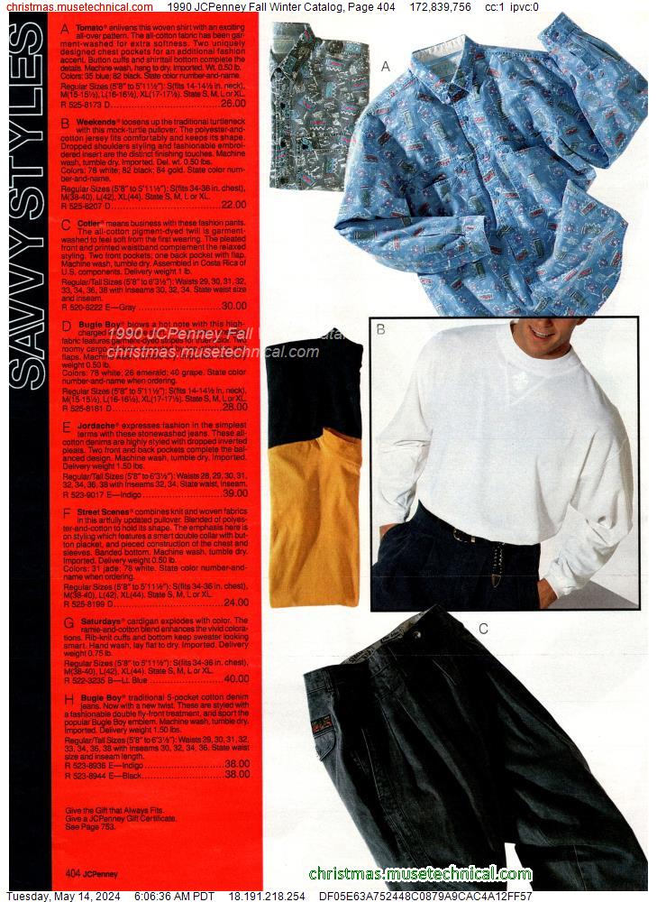 1990 JCPenney Fall Winter Catalog, Page 404