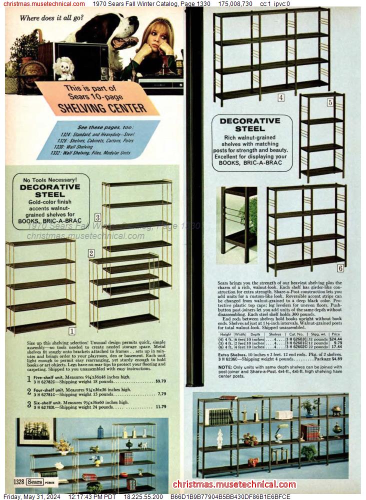 1970 Sears Fall Winter Catalog, Page 1330