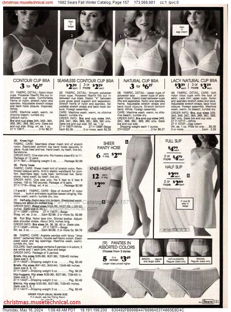 1982 Sears Fall Winter Catalog, Page 157