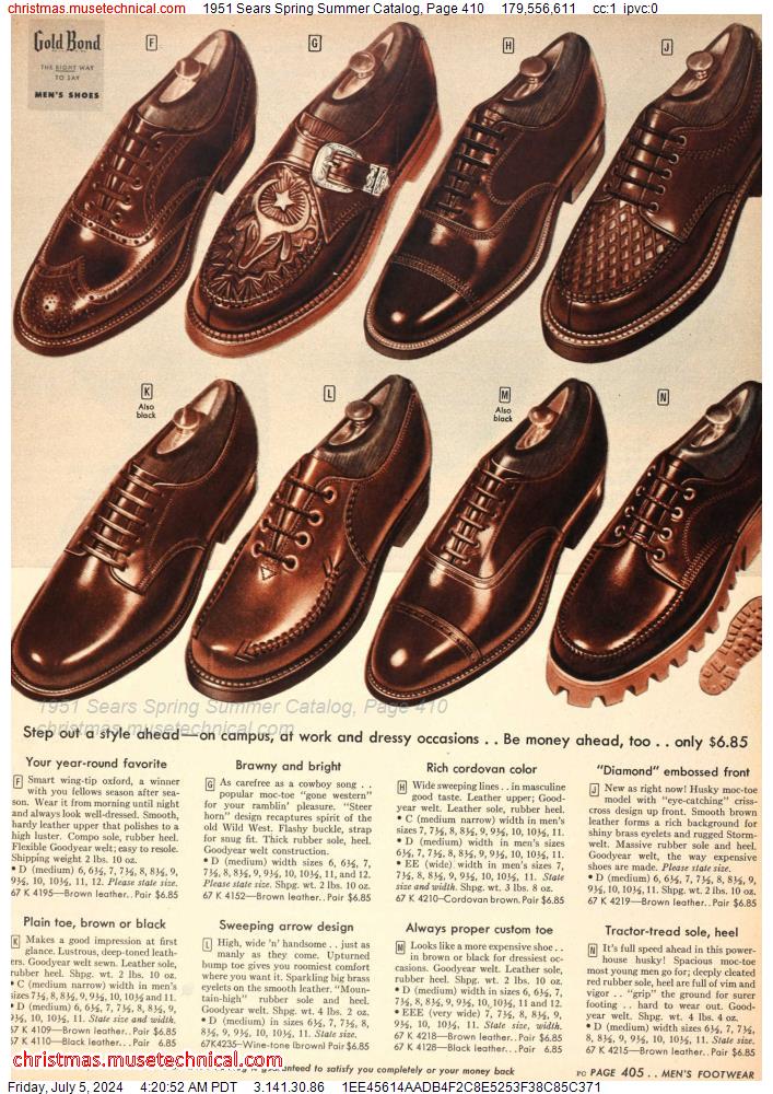 1951 Sears Spring Summer Catalog, Page 410