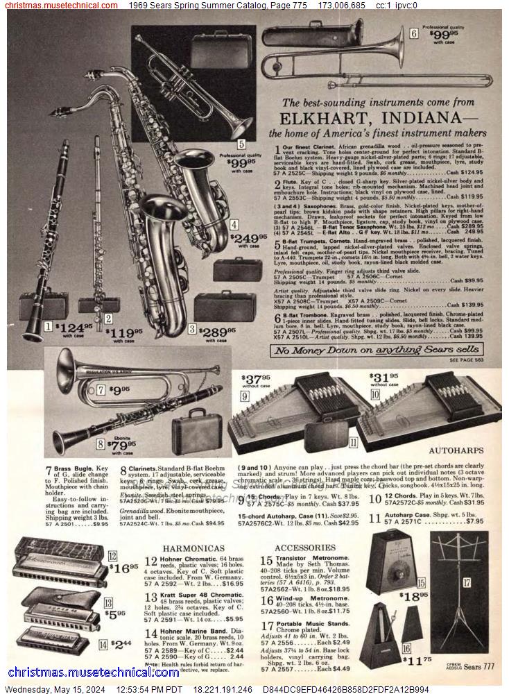 1969 Sears Spring Summer Catalog, Page 775