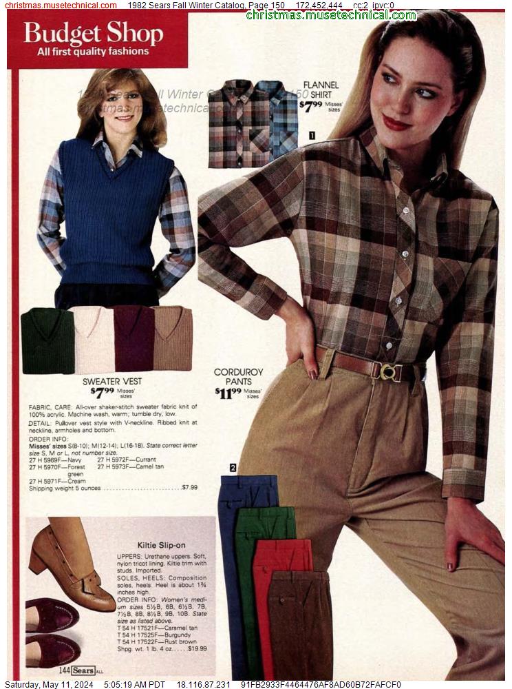 1982 Sears Fall Winter Catalog, Page 150
