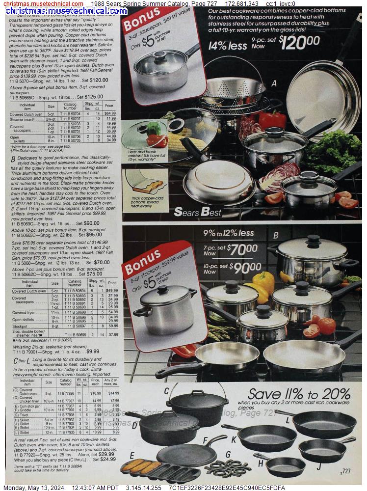 1988 Sears Spring Summer Catalog, Page 727