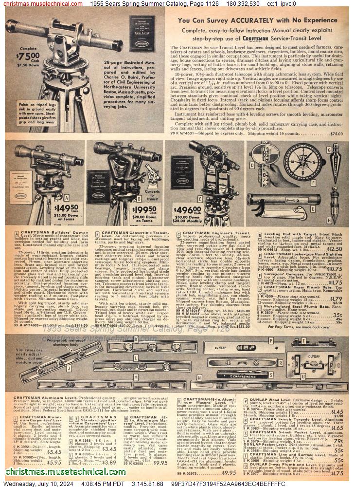 1955 Sears Spring Summer Catalog, Page 1126
