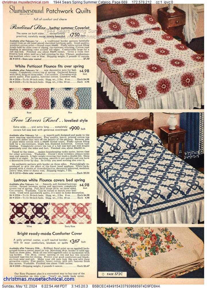 1944 Sears Spring Summer Catalog, Page 669