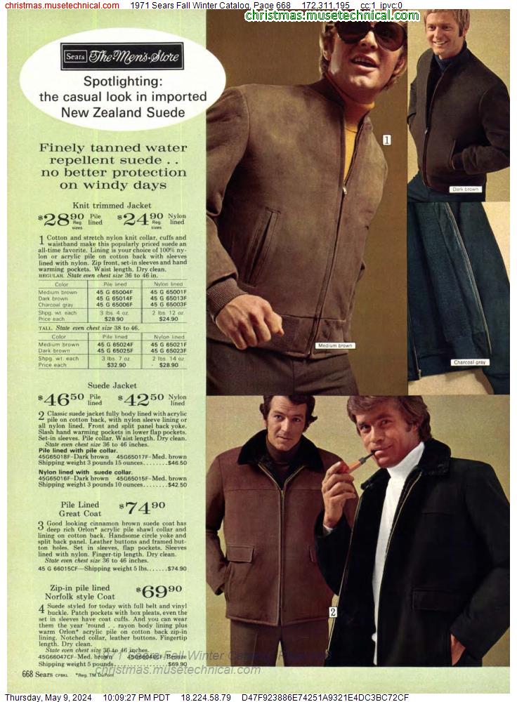 1971 Sears Fall Winter Catalog, Page 668