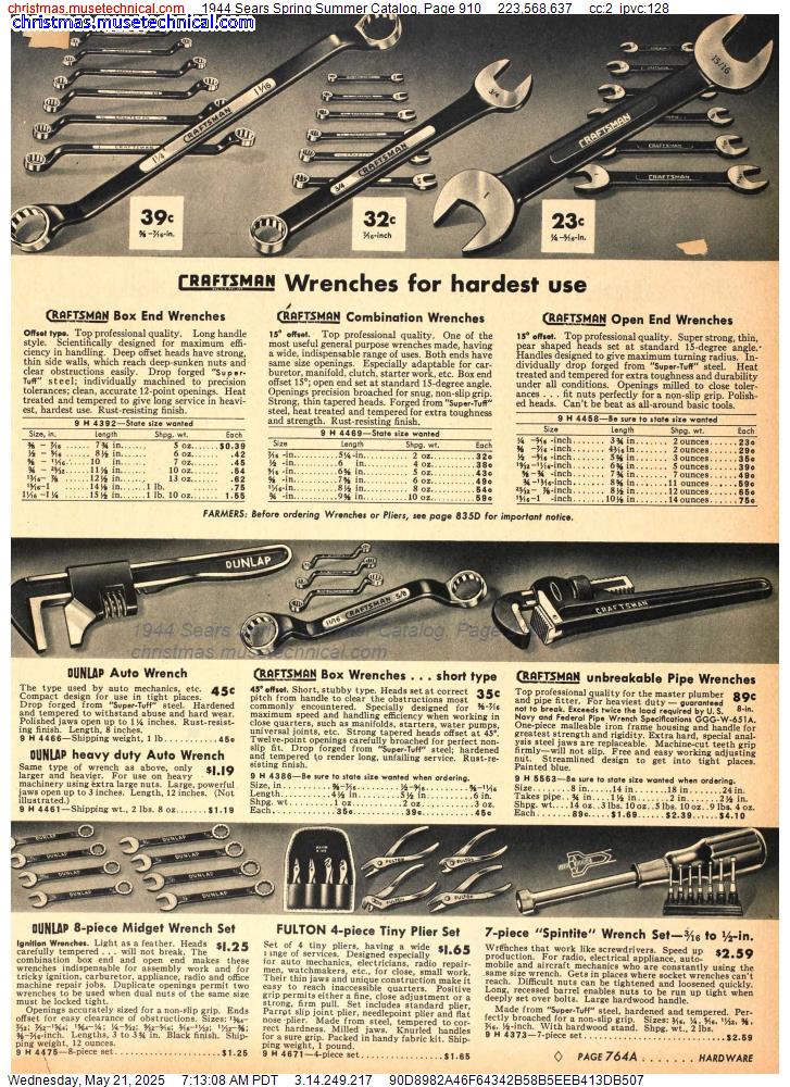 1944 Sears Spring Summer Catalog, Page 910