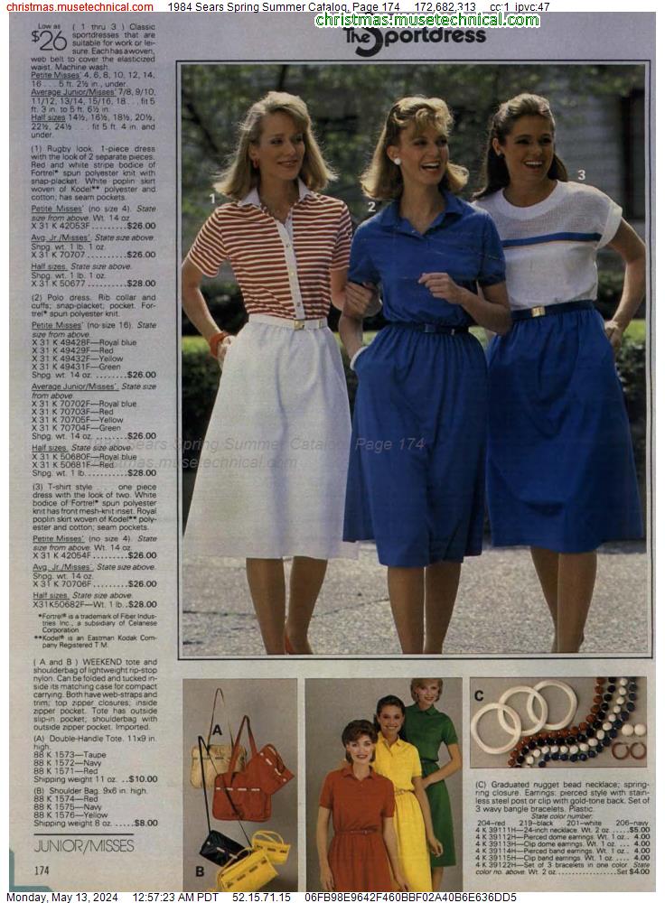 1984 Sears Spring Summer Catalog, Page 174