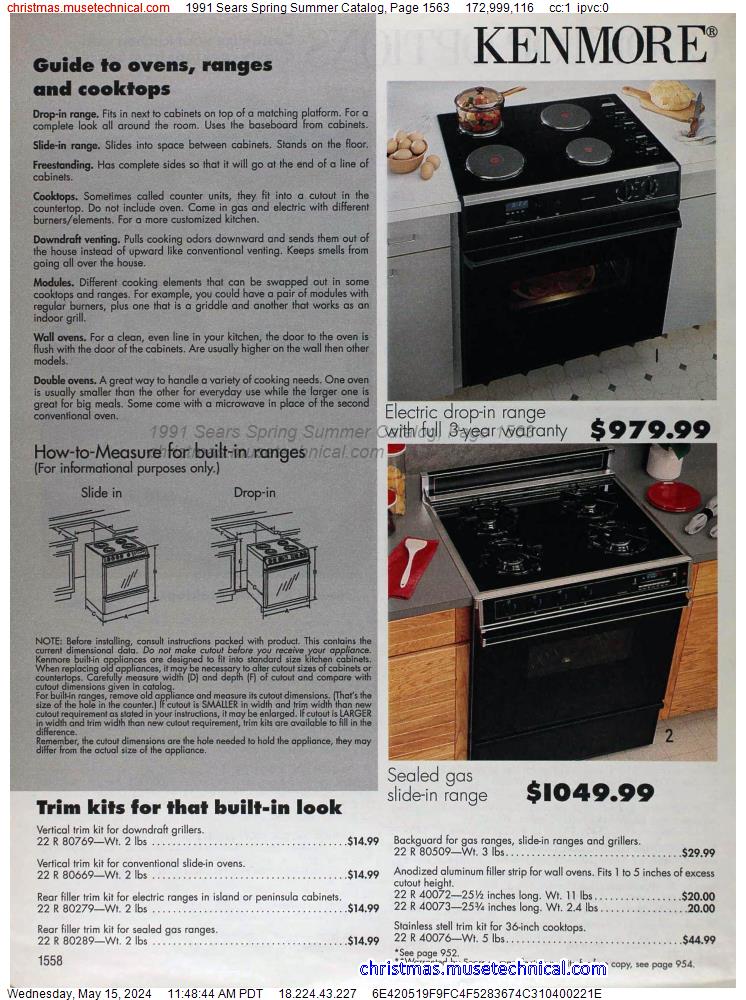 1991 Sears Spring Summer Catalog, Page 1563