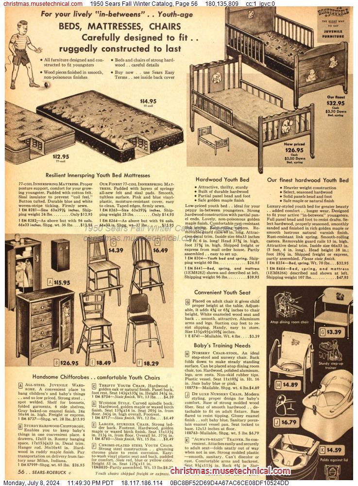 1950 Sears Fall Winter Catalog, Page 56