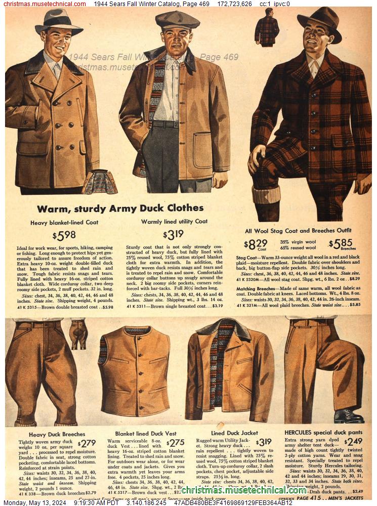 1944 Sears Fall Winter Catalog, Page 469