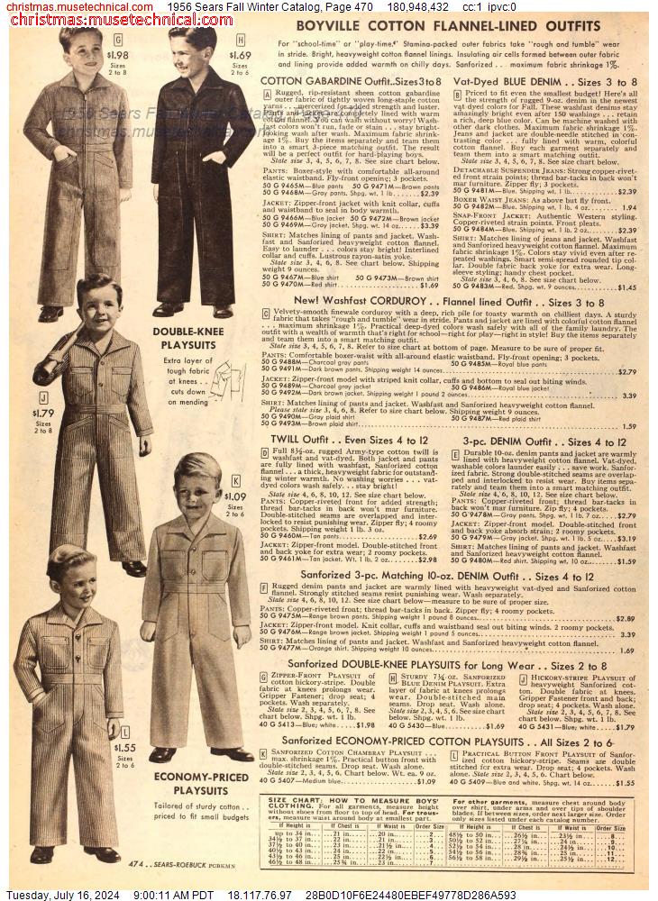 1956 Sears Fall Winter Catalog, Page 470