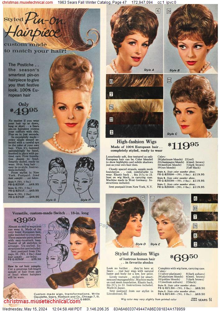1963 Sears Fall Winter Catalog, Page 47