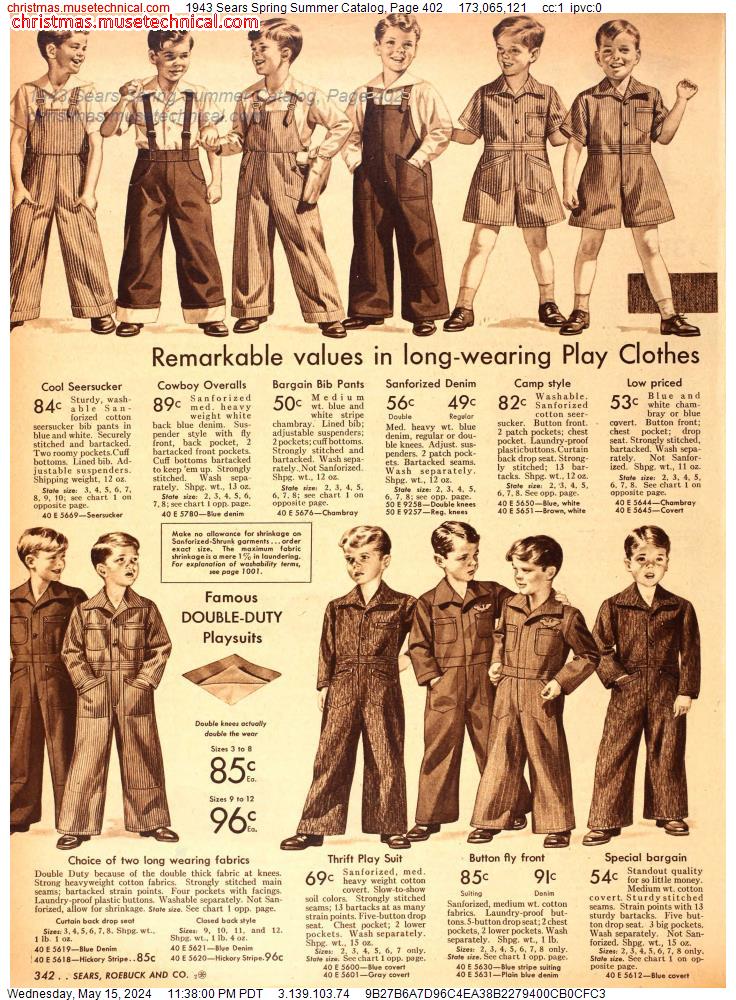 1943 Sears Spring Summer Catalog, Page 402