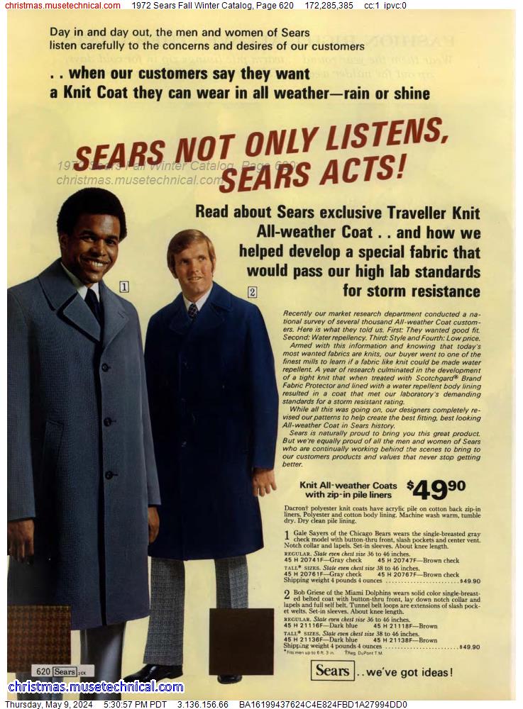 1972 Sears Fall Winter Catalog, Page 620