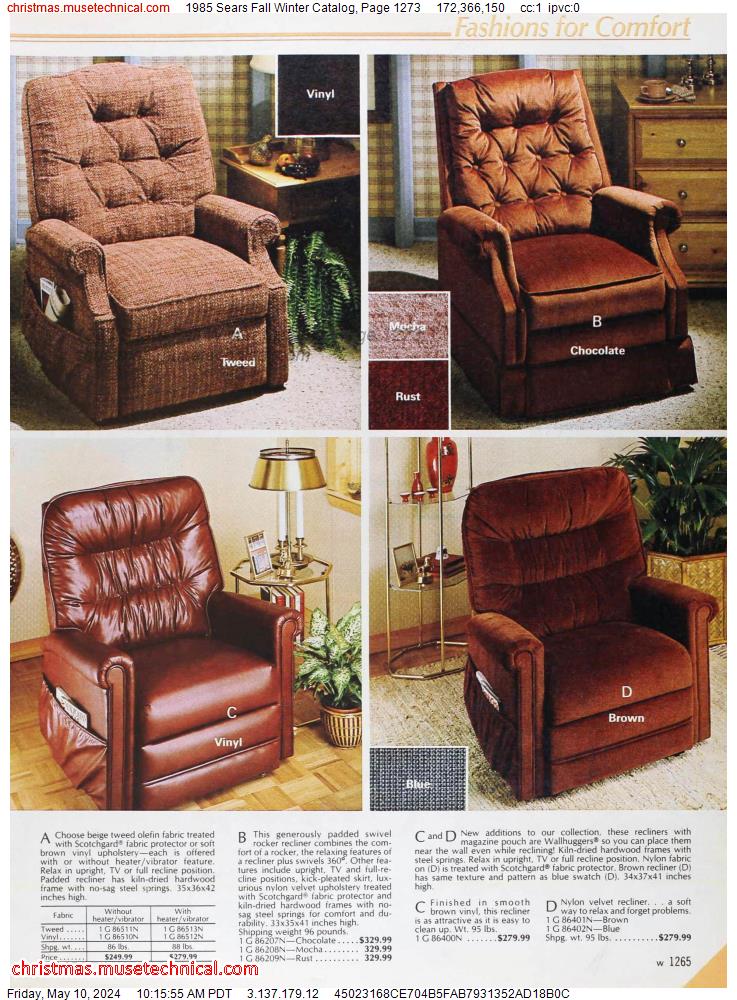 1985 Sears Fall Winter Catalog, Page 1273