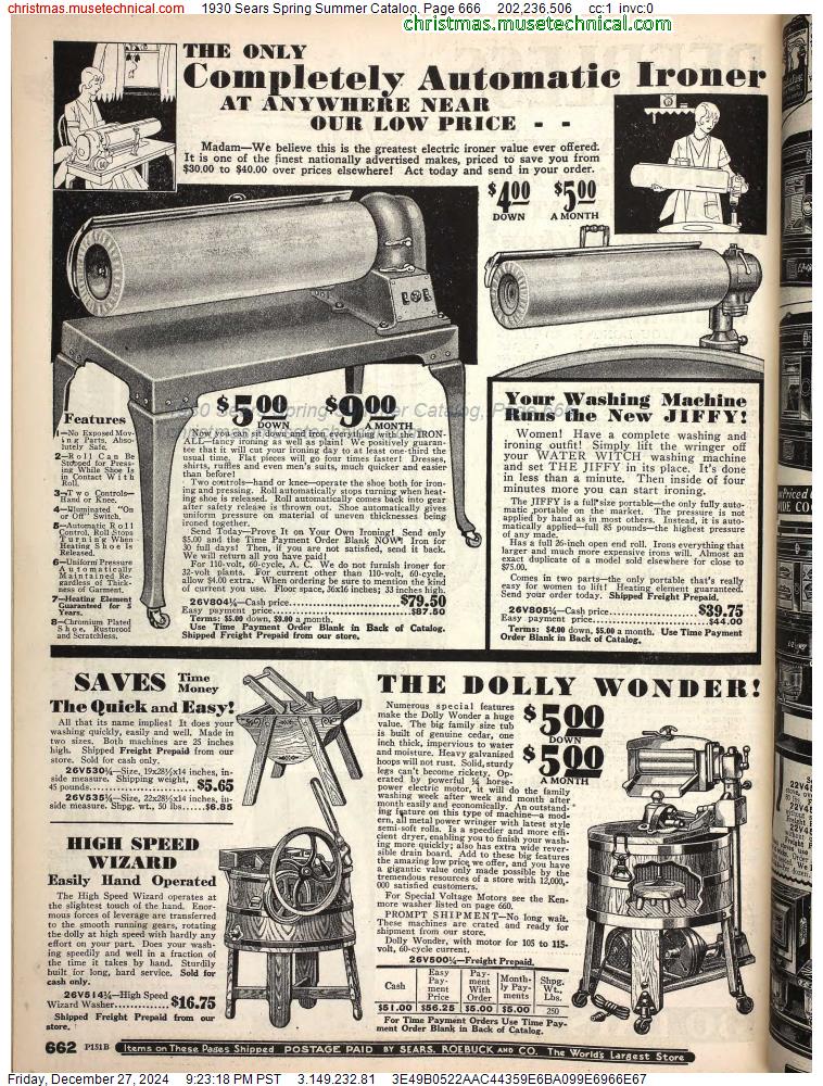 1930 Sears Spring Summer Catalog, Page 666