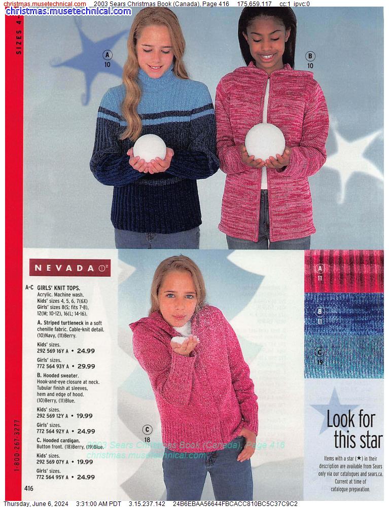 2003 Sears Christmas Book (Canada), Page 416
