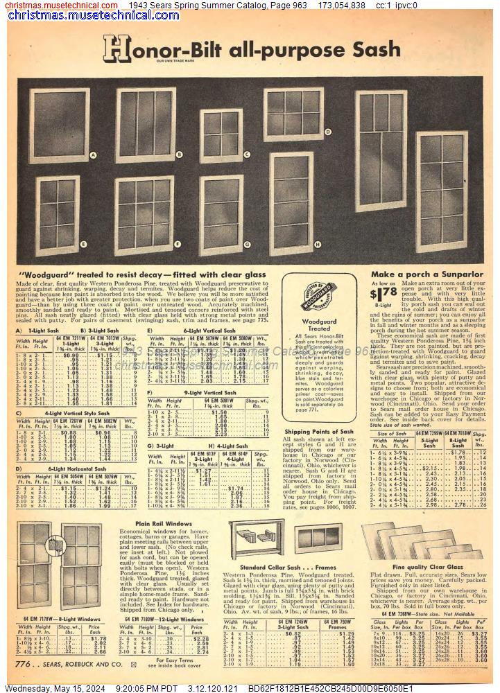 1943 Sears Spring Summer Catalog, Page 963