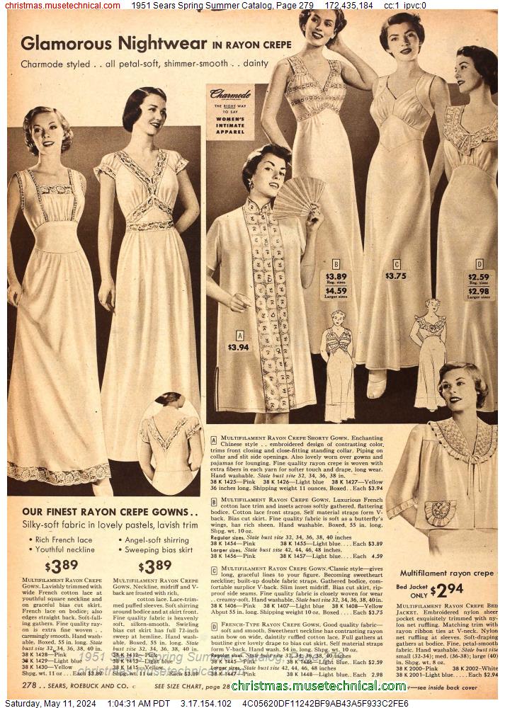 1951 Sears Spring Summer Catalog, Page 279