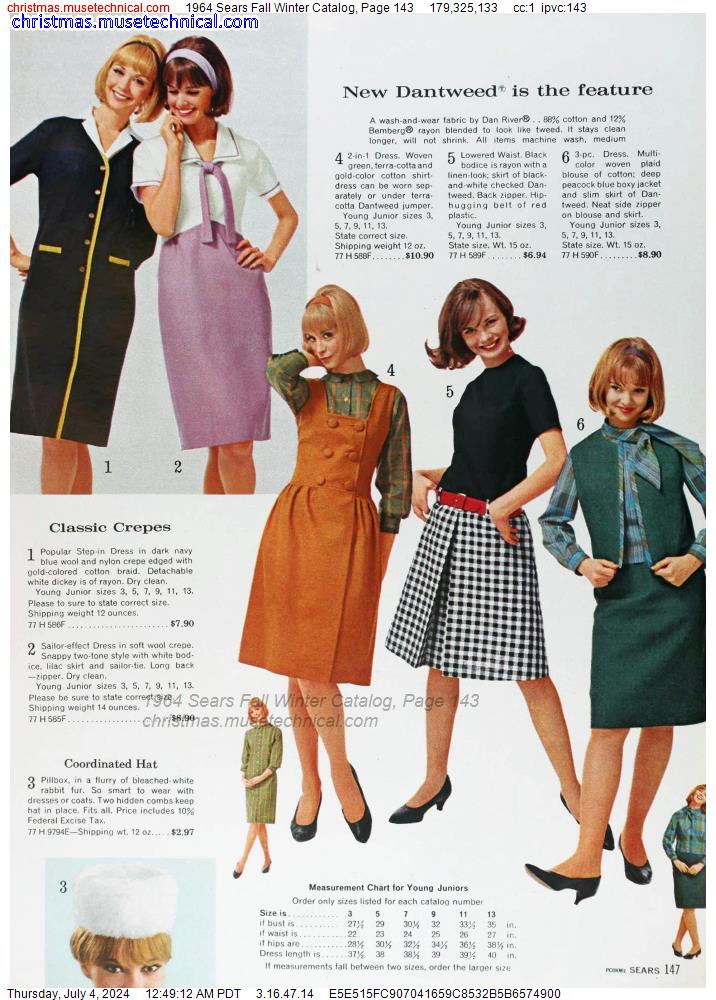 1964 Sears Fall Winter Catalog, Page 143