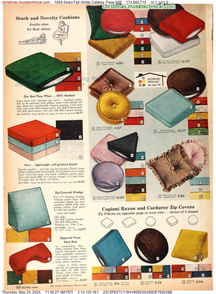 1959 Sears Fall Winter Catalog, Page 906