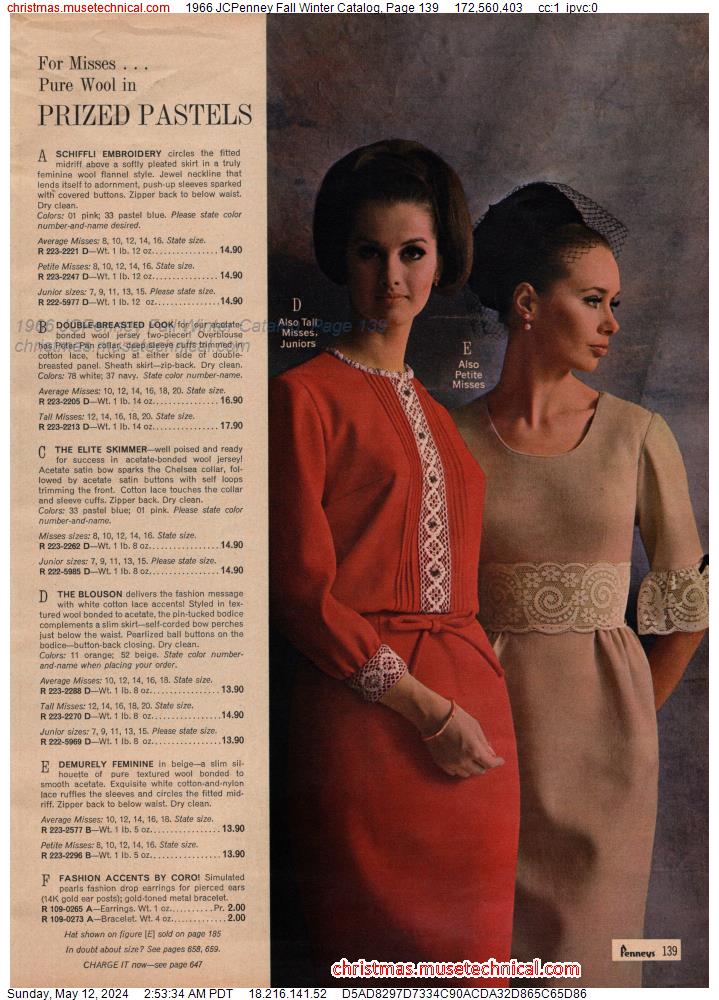 1966 JCPenney Fall Winter Catalog, Page 139