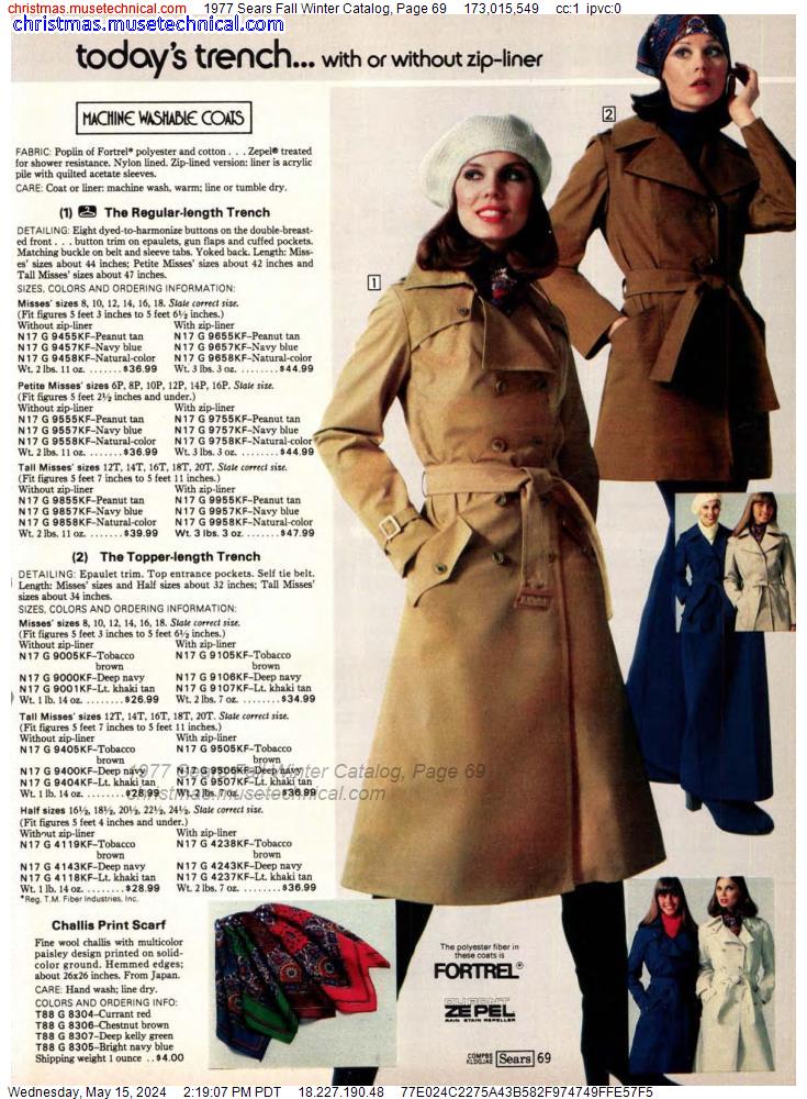 1977 Sears Fall Winter Catalog, Page 69