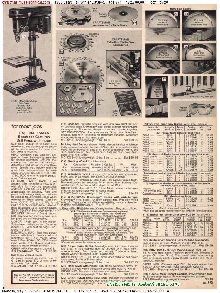 1983 Sears Fall Winter Catalog, Page 971