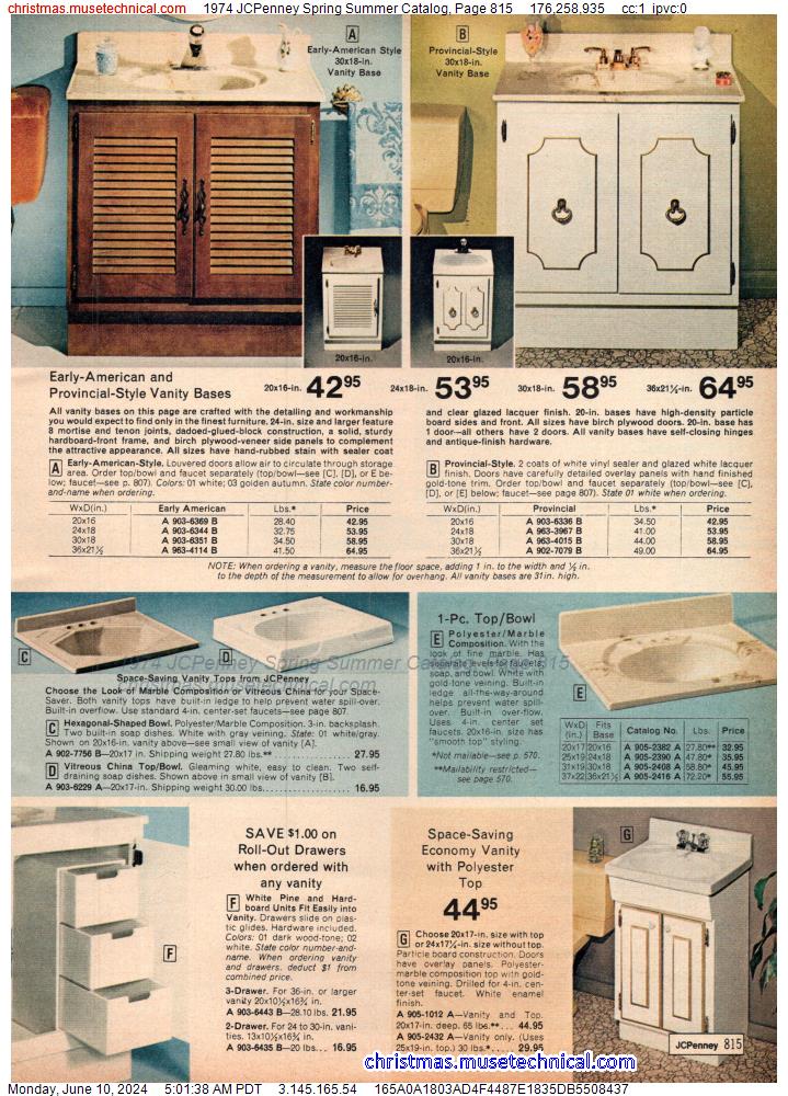 1974 JCPenney Spring Summer Catalog, Page 815