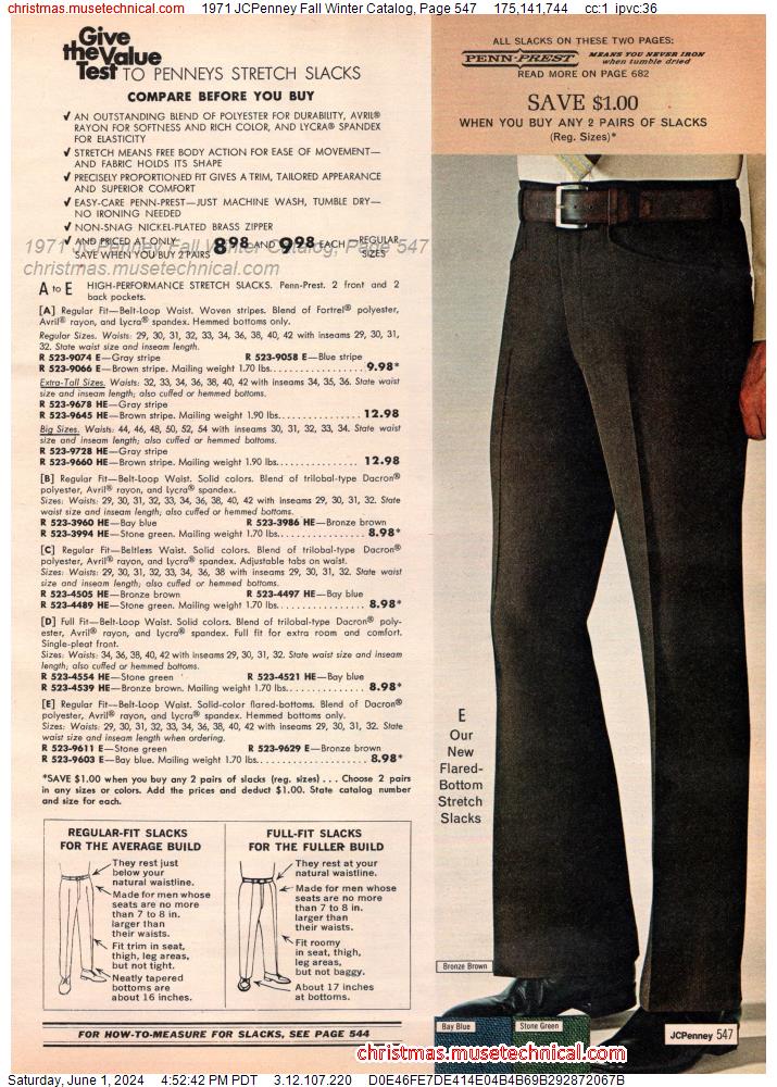 1971 JCPenney Fall Winter Catalog, Page 547