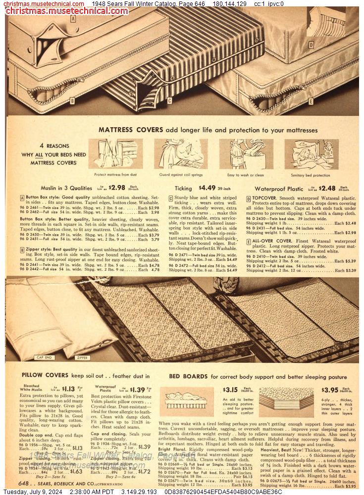 1948 Sears Fall Winter Catalog, Page 646