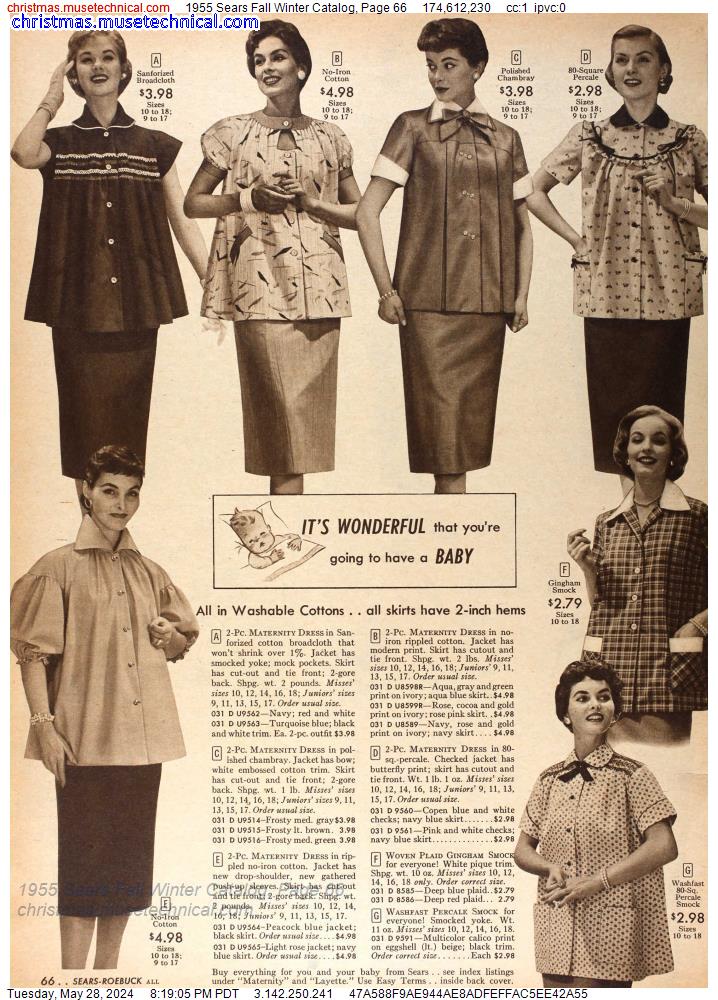 1955 Sears Fall Winter Catalog, Page 66