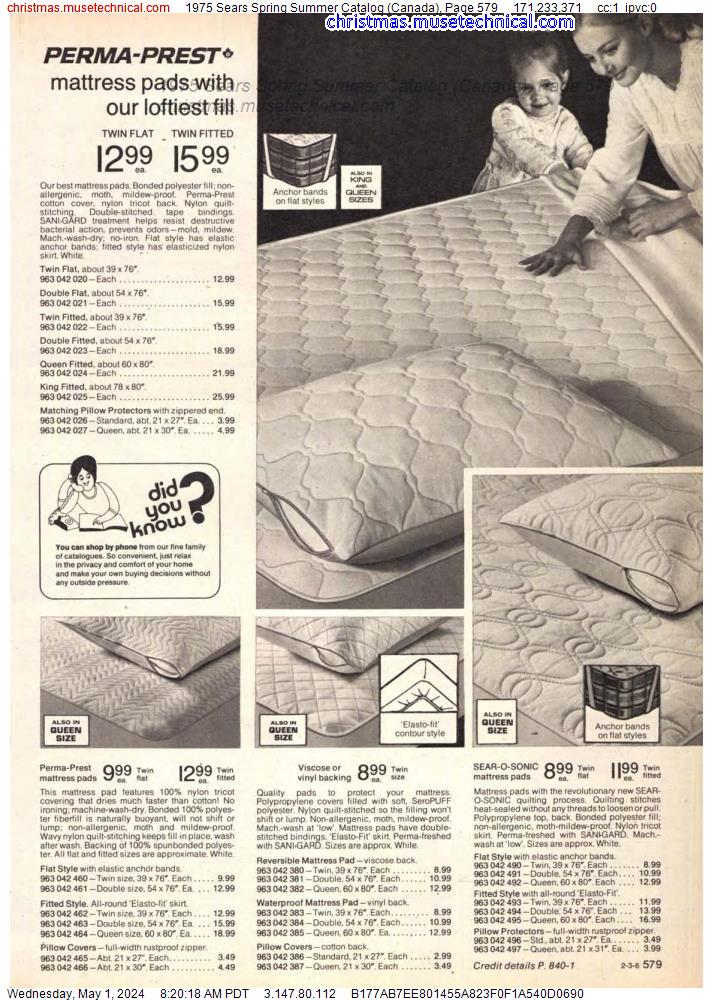 1975 Sears Spring Summer Catalog (Canada), Page 579