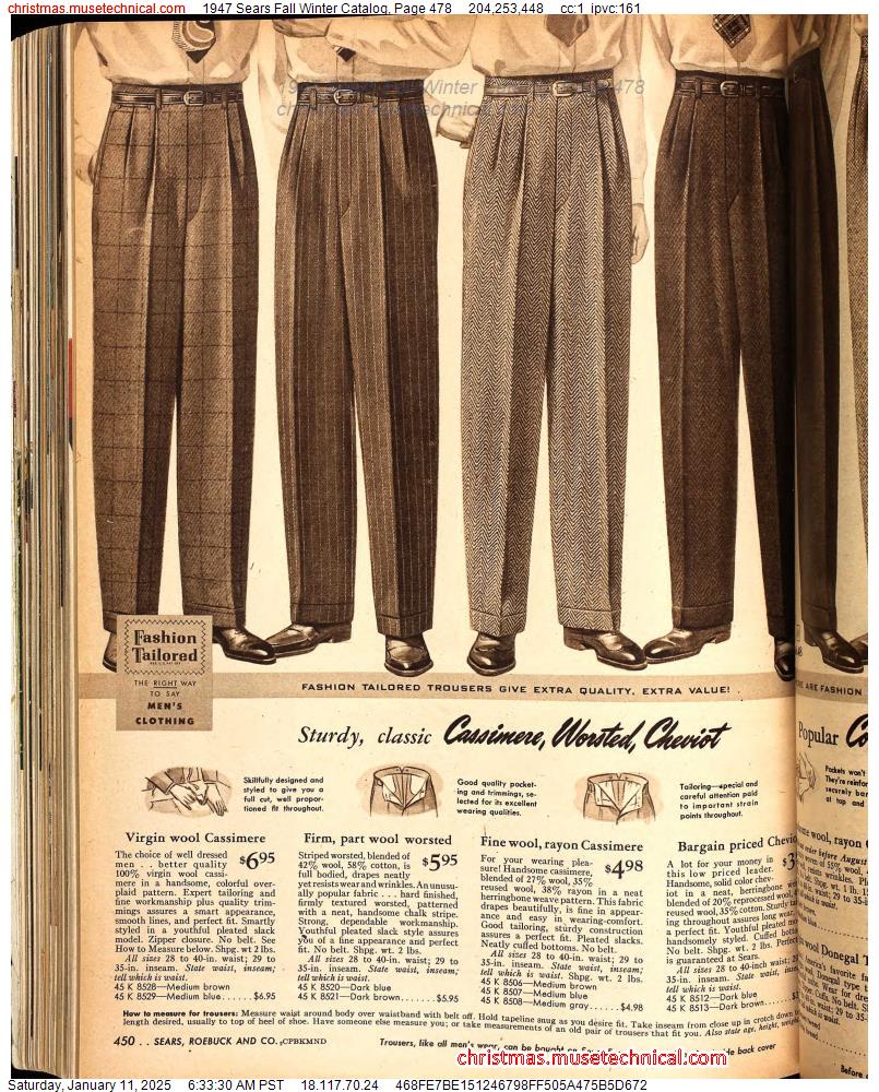 1947 Sears Fall Winter Catalog, Page 478